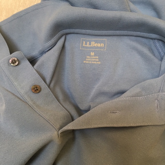 LL Bean Blue Polo Shirt Men’s M - Picture 6 of 7